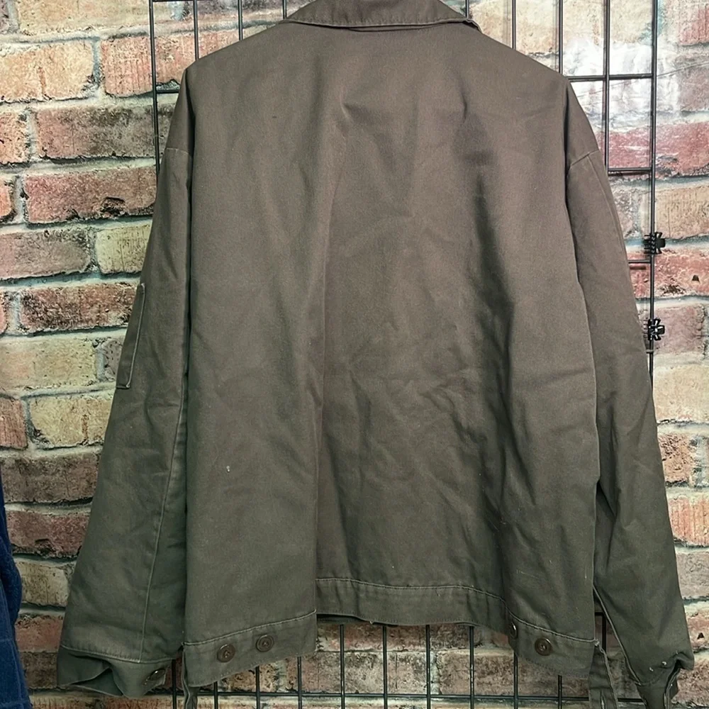 UniWear brown uniform jacket name patch work wear men’s size XL